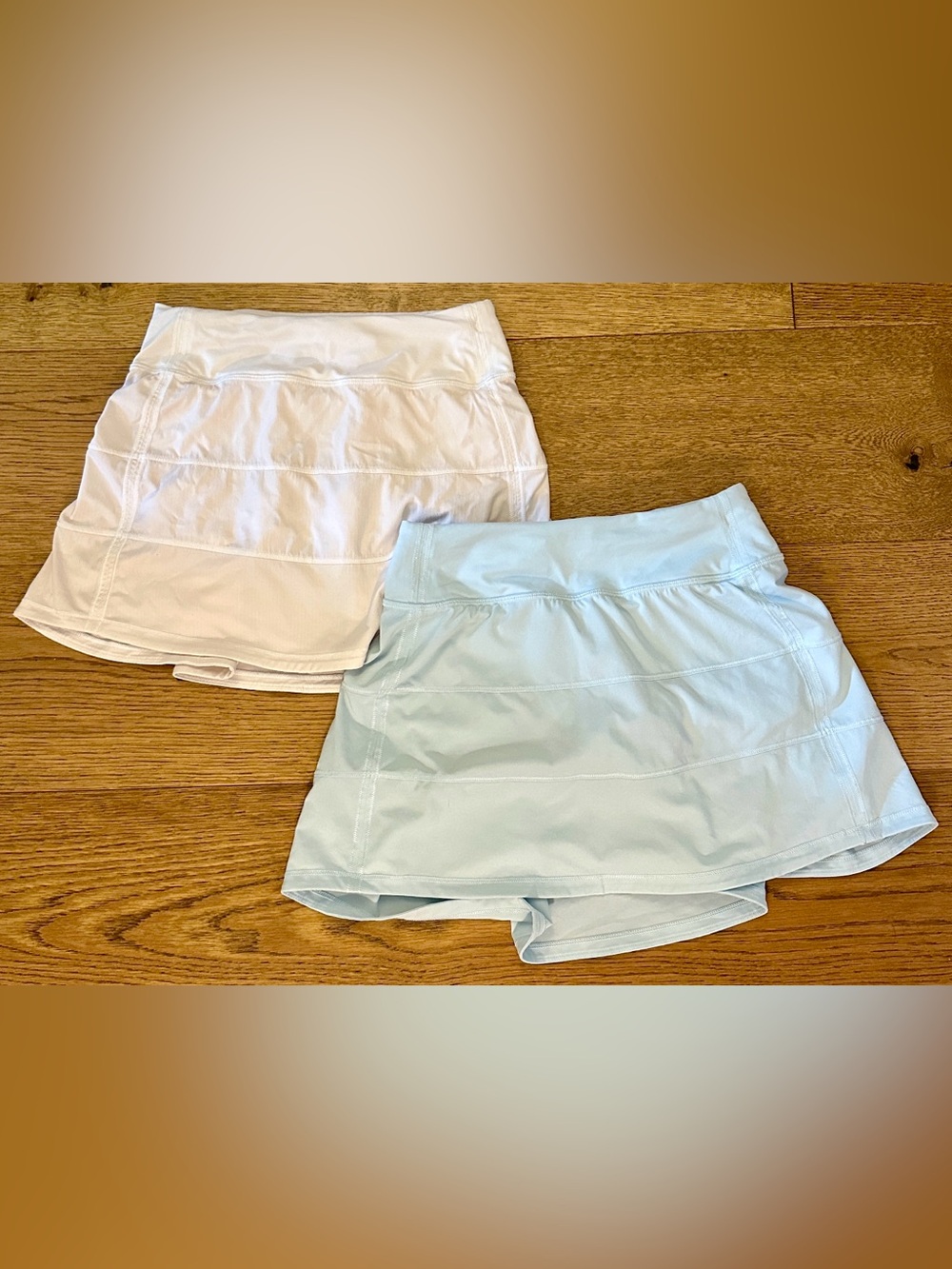 Lululemon Pace Rival Skirt (Long) Light Blue & White set or individual - Picture 2 of 4
